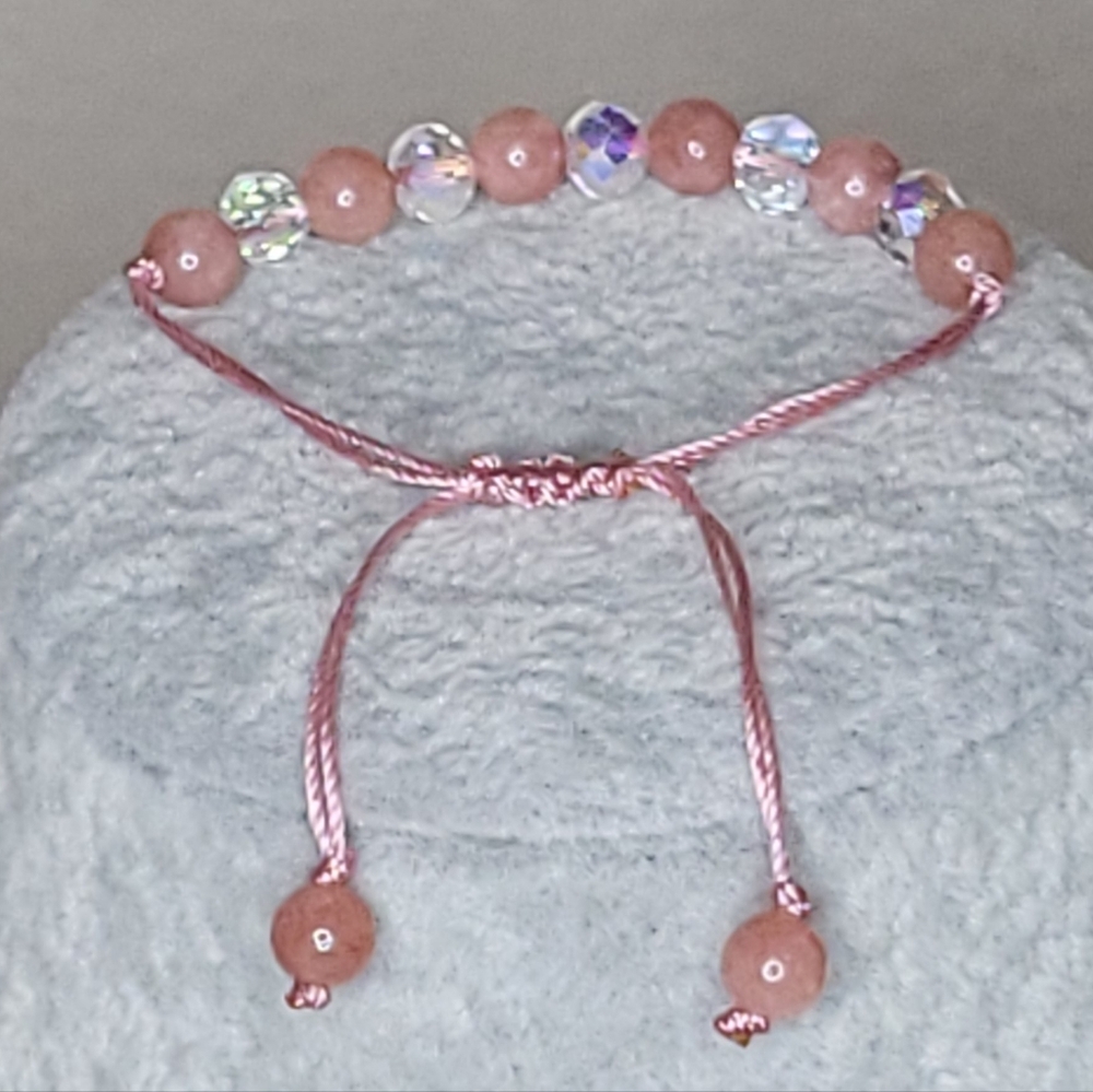 Simply Darling Children's Sunstone and Swarovski Crystal Adjustable Bracelet
